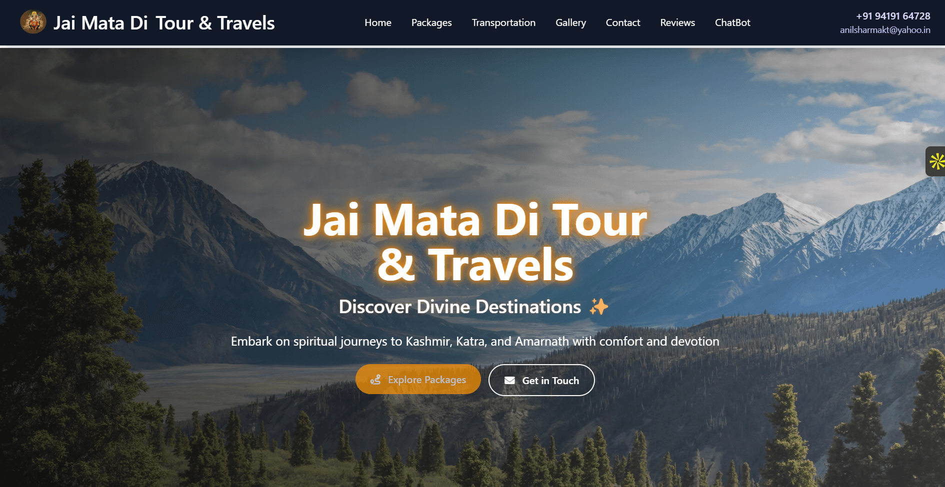 Jai Mata Di Tour & Travels case study by SniperCoders