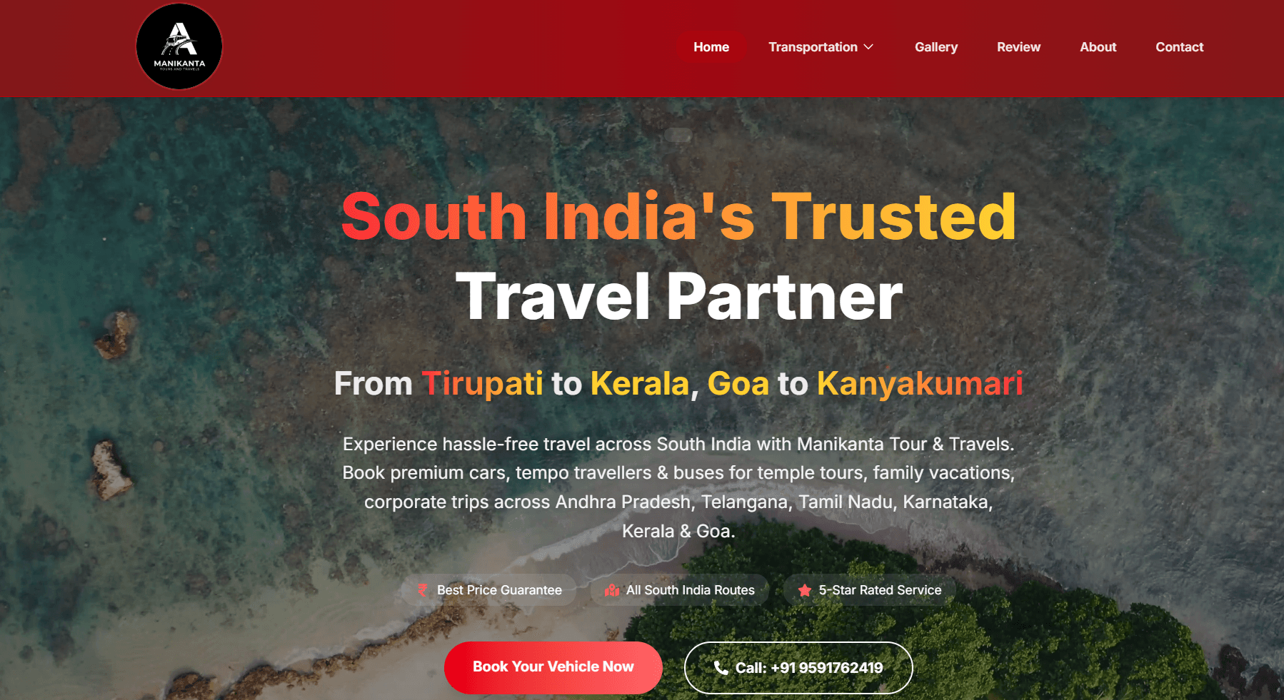 Travel With Manikanta case study by SniperCoders